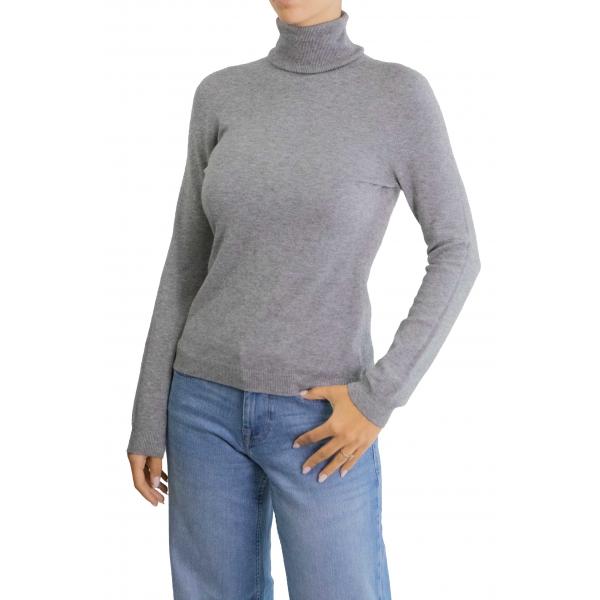 Maglioncino collo alto tinta unita